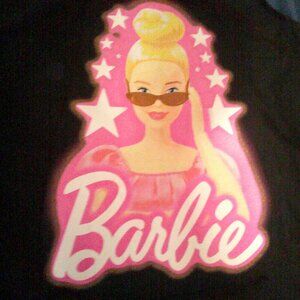Large Barbie Black Apron-Homemade